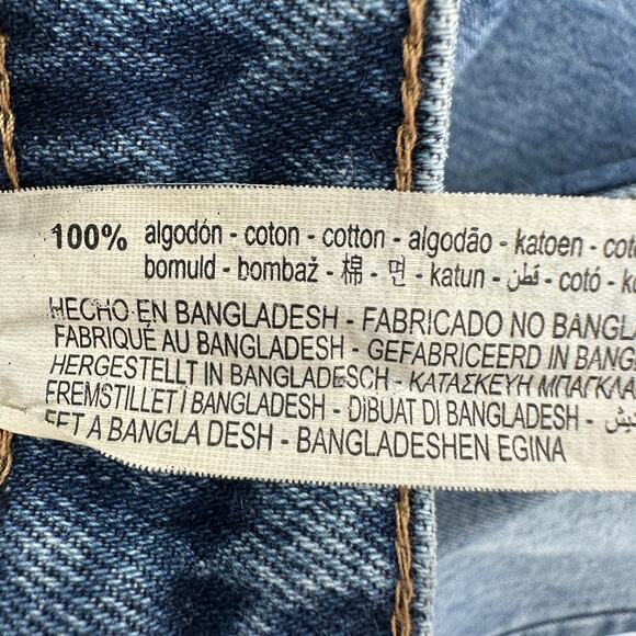 Zara ZW The Mid Waist Straight Leg Button Fly Cotton Womens Jeans US 4 - Picture 11 of 11